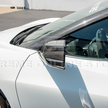 Corvette C8 DRY CARBON FIBER Lower Mirror Covers image 5