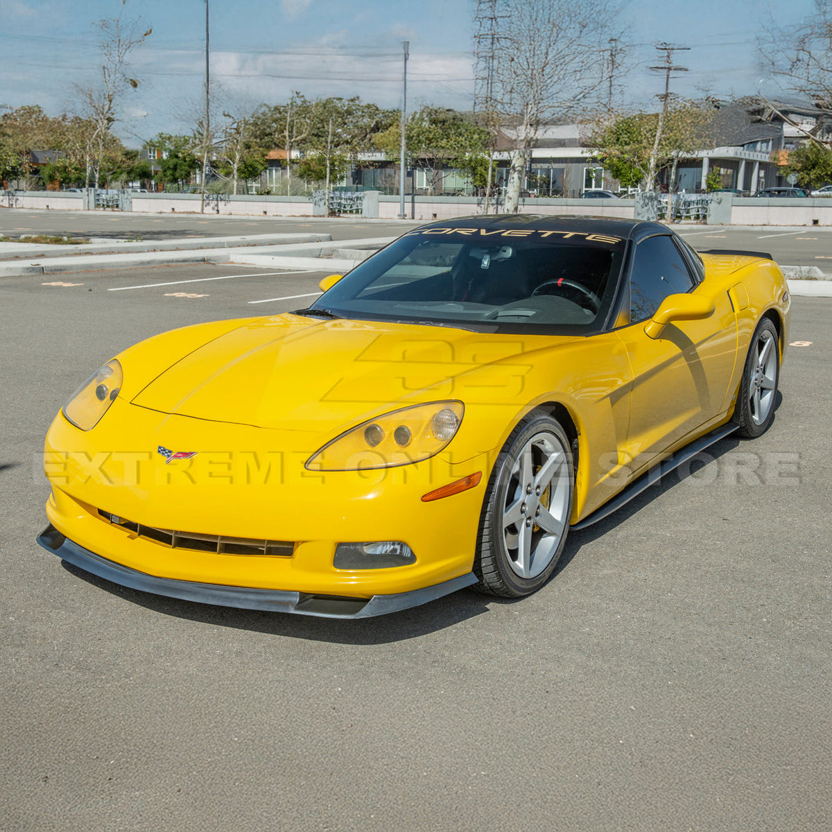 Corvette C6 Base | ZR1 Conversion Front Splitter Lip Side Skirts Rocker Panels image 26