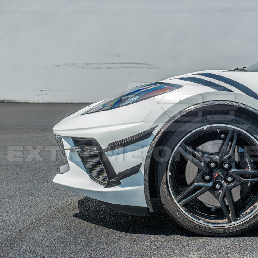 Corvette C8 DRY CARBON FIBER Side Canards Dive Plane image 6