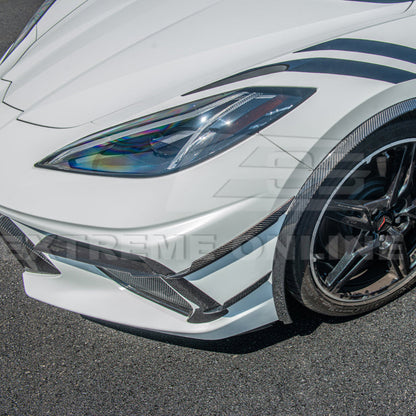 Corvette C8 DRY CARBON FIBER Side Canards Dive Plane image 7
