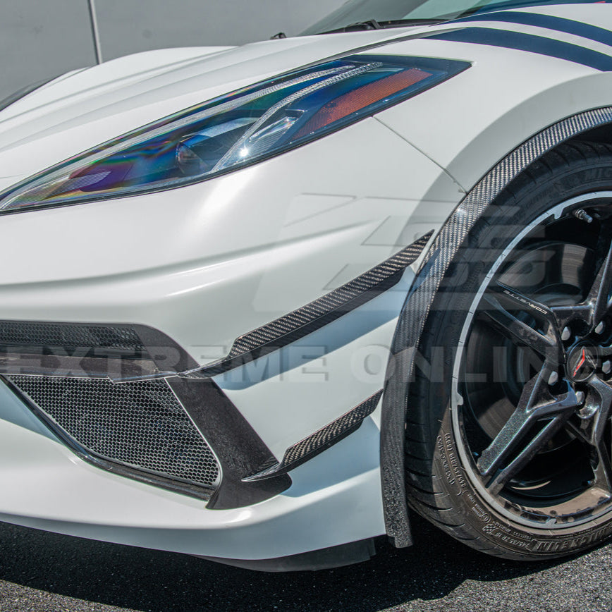 Corvette C8 DRY CARBON FIBER Side Canards Dive Plane image 8