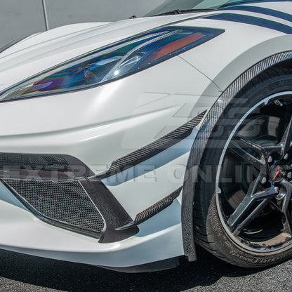 Corvette C8 DRY CARBON FIBER Side Canards Dive Plane image 8