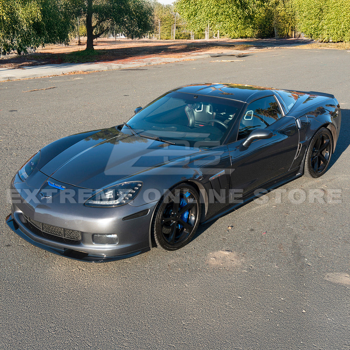 Corvette C6 Grand Sport / Z06 Front Splitter Lip Side Skirts Rocker Panels image 15