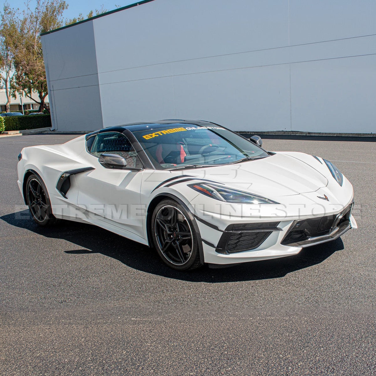 Corvette C8 DRY CARBON FIBER Side Canards Dive Plane image 5