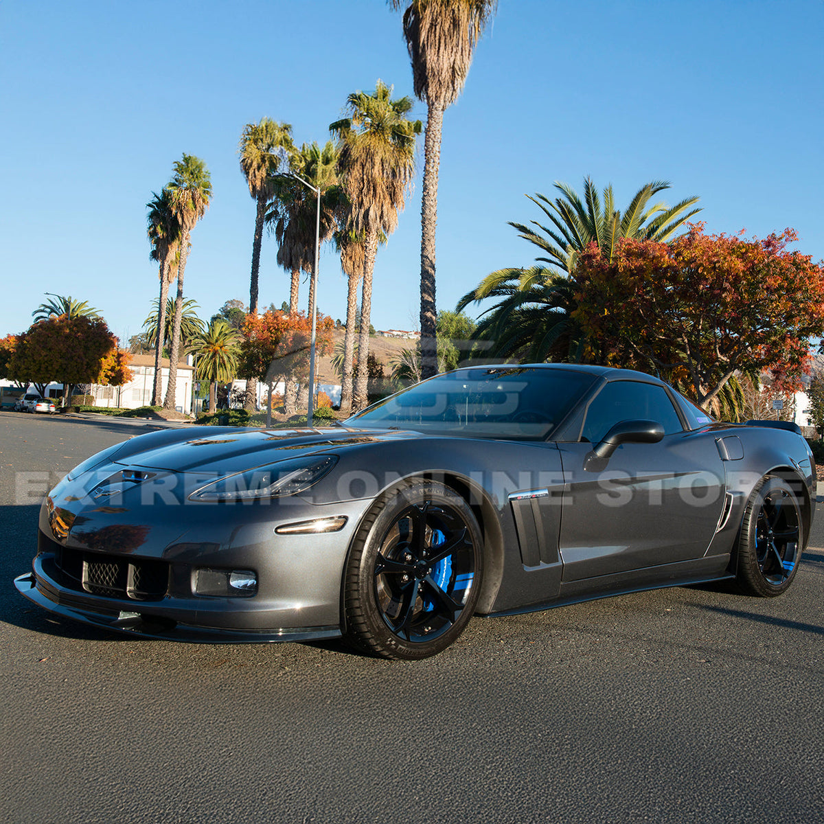 Corvette C6 Grand Sport / Z06 Front Splitter Lip Side Skirts Rocker Panels image 16