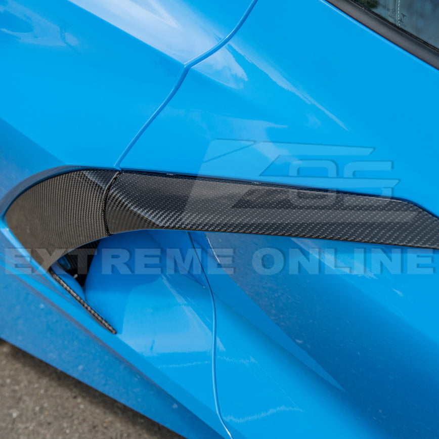 Corvette C8 DRY CARBON FIBER Replacement Side Door Garnish image 8