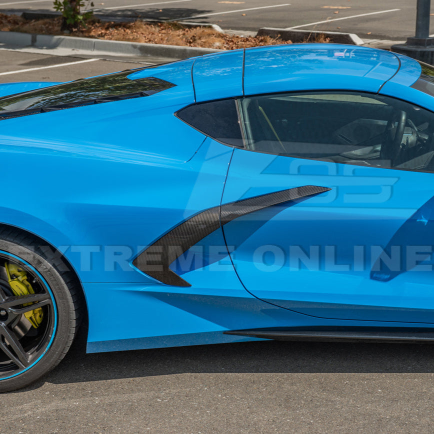 Corvette C8 DRY CARBON FIBER Replacement Side Door Garnish image 7