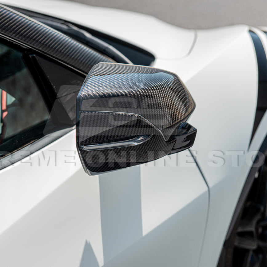 Corvette C8 DRY CARBON FIBER Lower Mirror Covers image 9
