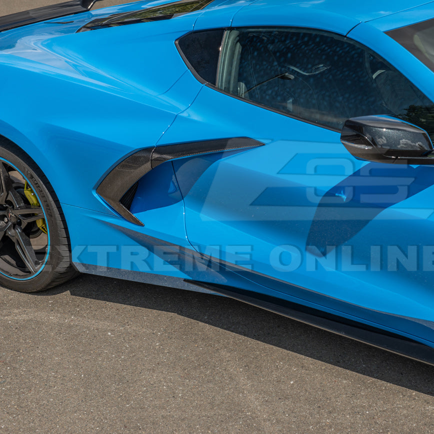 Corvette C8 DRY CARBON FIBER Replacement Side Door Garnish image 5