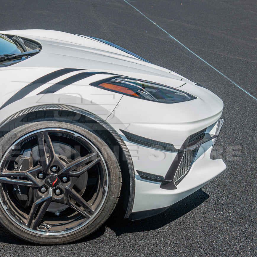 Corvette C8 DRY CARBON FIBER Side Canards Dive Plane image 10