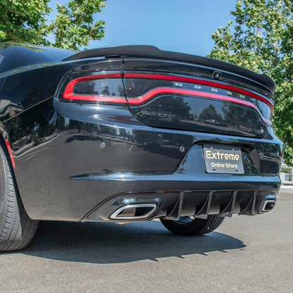 Dodge Charger Base SRT Style Rear Bumper Dual Exhaust Diffuser image 17