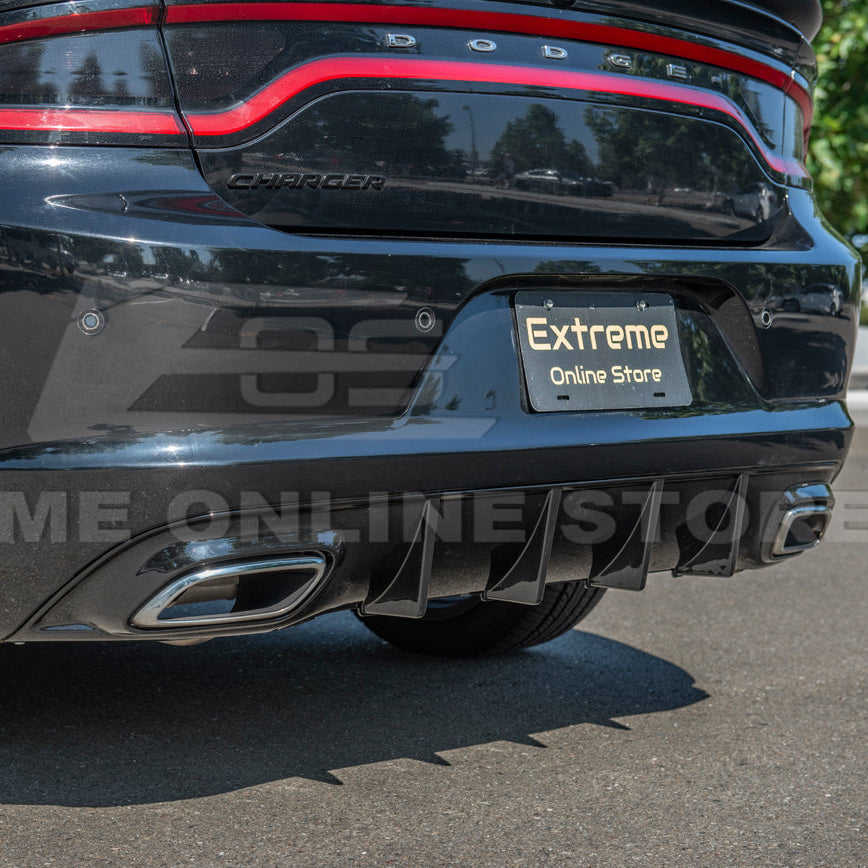Dodge Charger Base SRT Style Rear Bumper Dual Exhaust Diffuser image 19