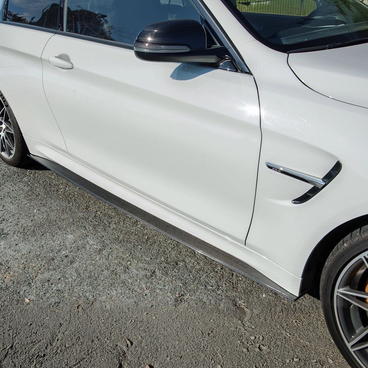 2015-20 BMW F82 M4 Extended Carbon Fiber Side Skirts Rocker Panels image 2