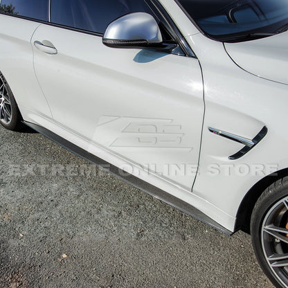 2015-20 BMW F82 M4 Carbon Fiber Front Splitter & Side Skirts image 17