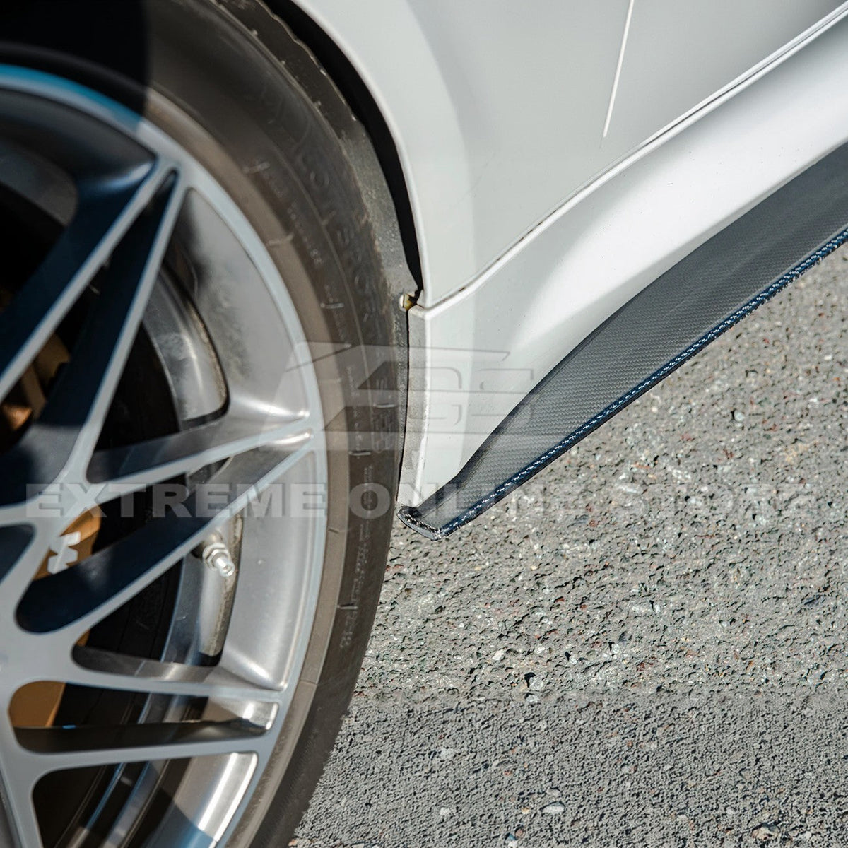 2015-20 BMW F82 M4 Carbon Fiber Front Splitter & Side Skirts image 19