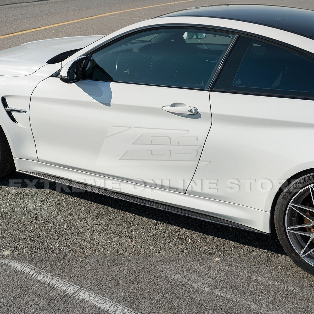 2015-20 BMW F82 M4 Carbon Fiber Front Splitter W/ Side Skirts image 13