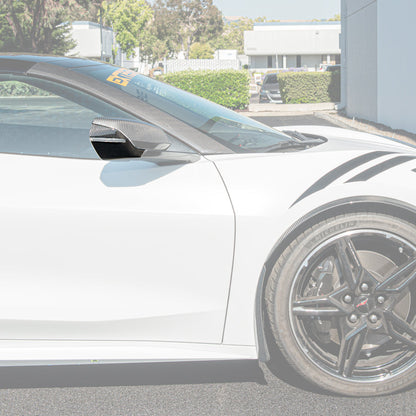 Corvette C8 DRY CARBON FIBER Lower Mirror Covers image 1