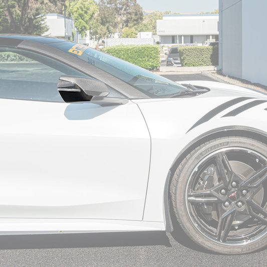 Corvette C8 DRY CARBON FIBER Lower Mirror Covers image 1