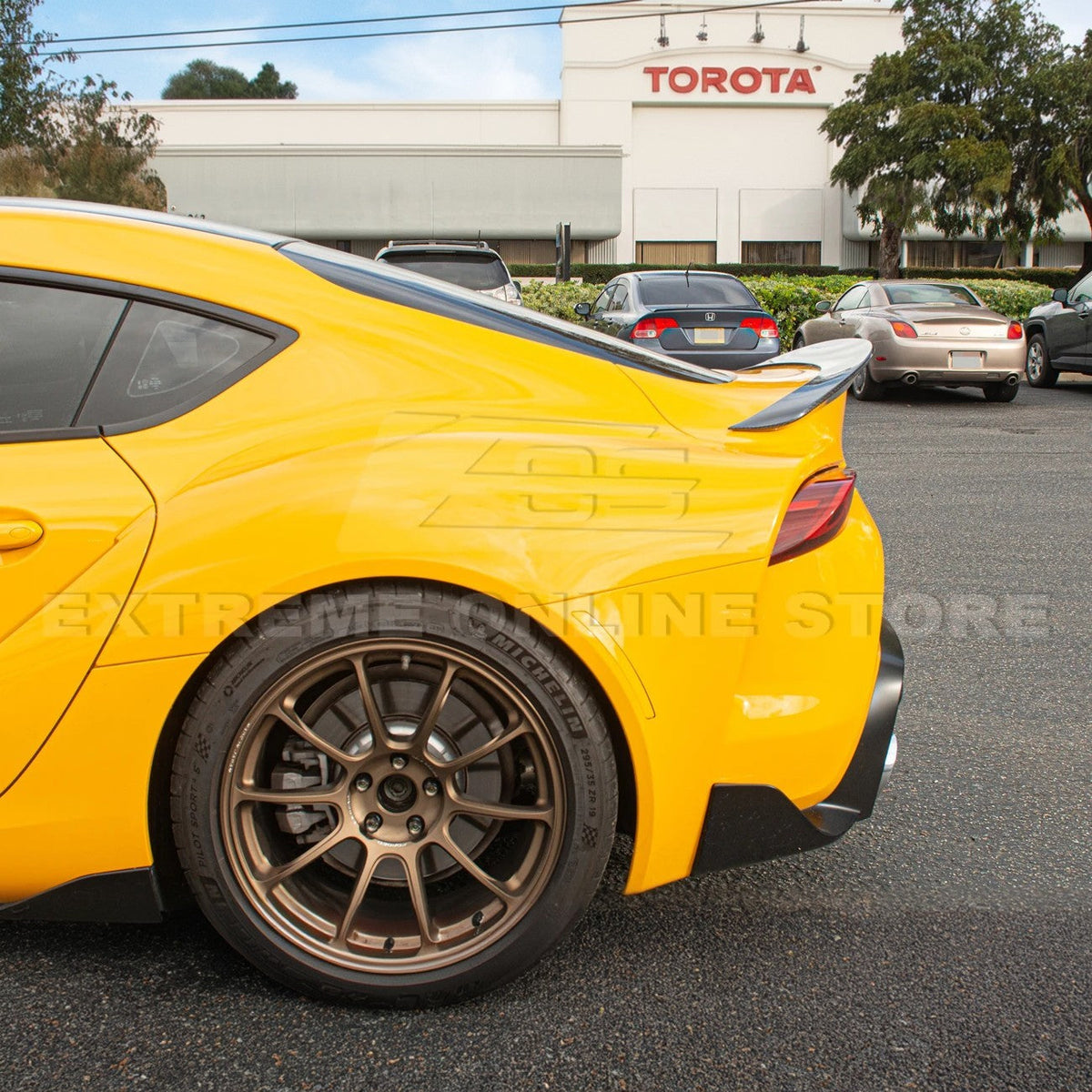 2020-Up Toyota GR Supra Carbon Fiber Rear Trunk Wing Spoiler image 4