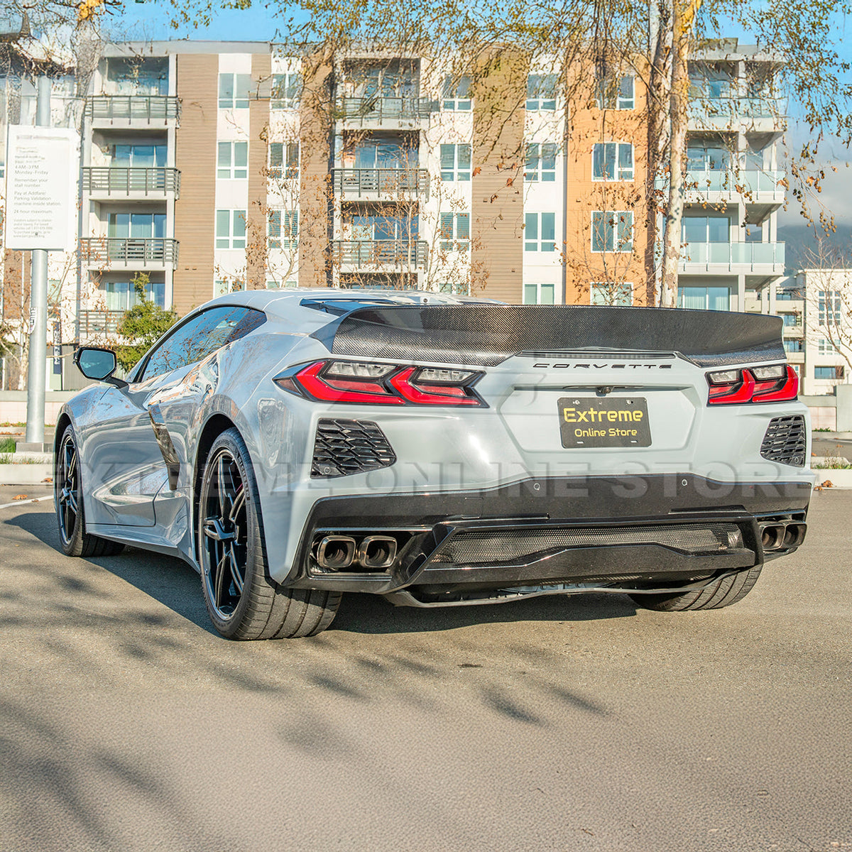 Ducktail Package Corvette C8 Stingray Rear Trunk Spoiler image 55