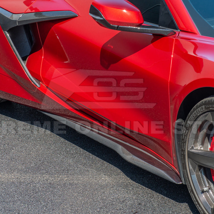 Chevrolet Corvette C8 Z06 / E-Ray DRY CARBON FIBER Side Skirts image 15