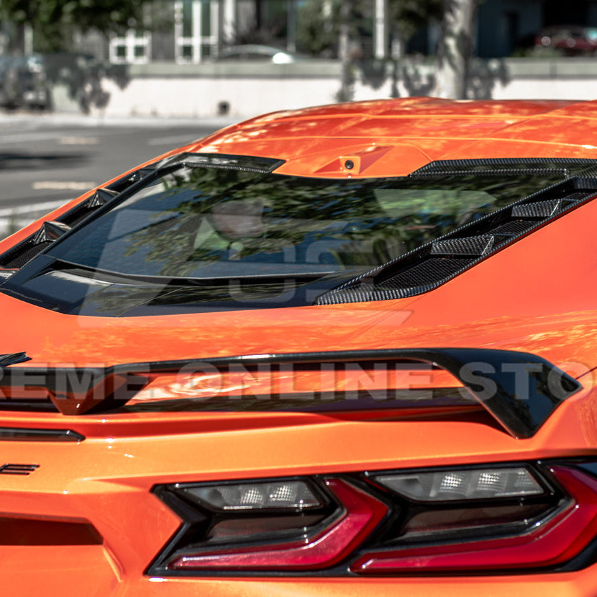 Corvette C8 Coupe DRY CARBON FIBER Rear Hatch Vent image 5