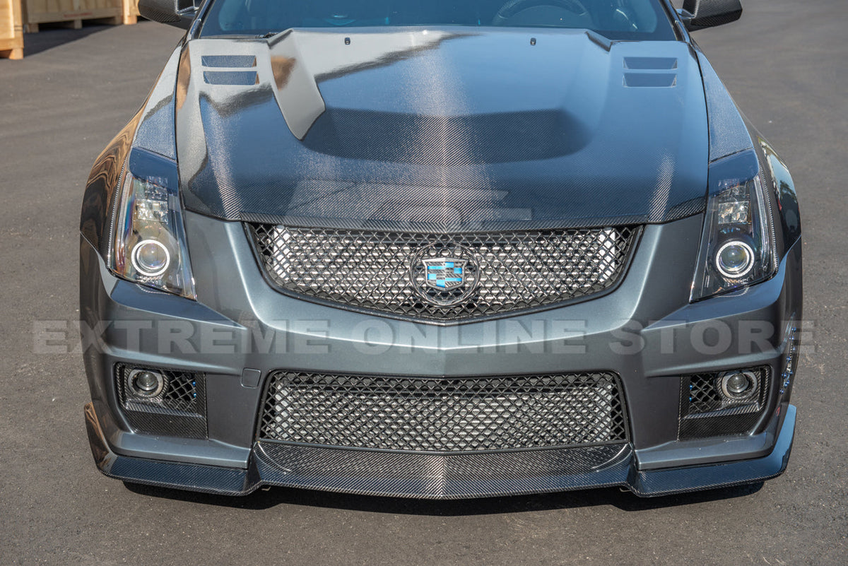 2009-15 Cadillac CTS-V DRY Carbon Fiber Front Hood Trim image 7