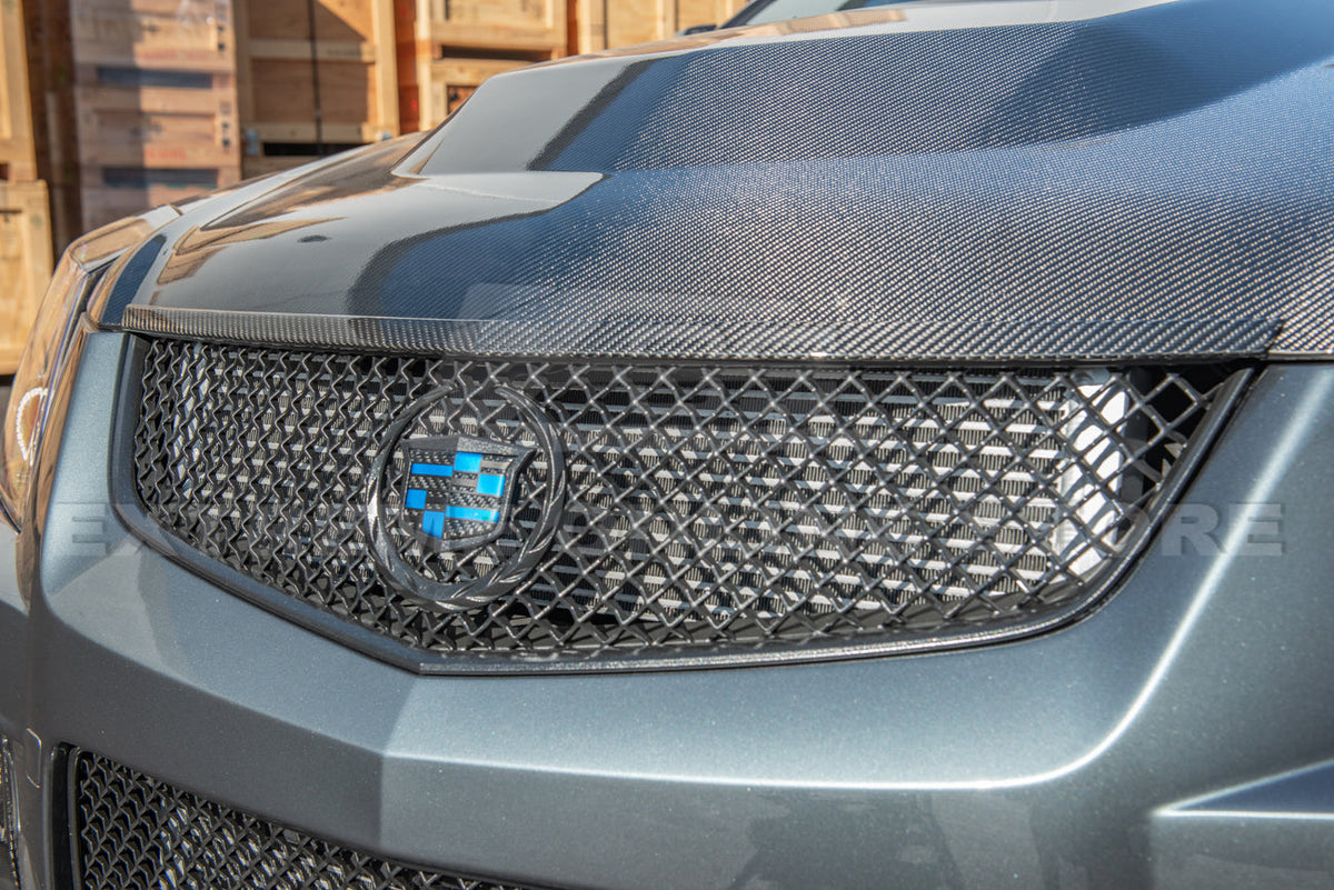 2009-15 Cadillac CTS-V DRY Carbon Fiber Front Hood Trim image 4