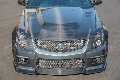 2009-15 Cadillac CTS-V DRY Carbon Fiber Front Hood Trim image 3