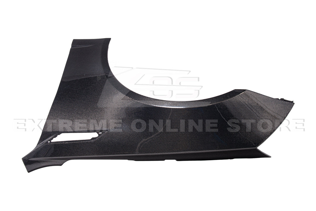 2009-15 Cadillac CTS-V Carbon Fiber Front Side Fender Trim Cover image 4