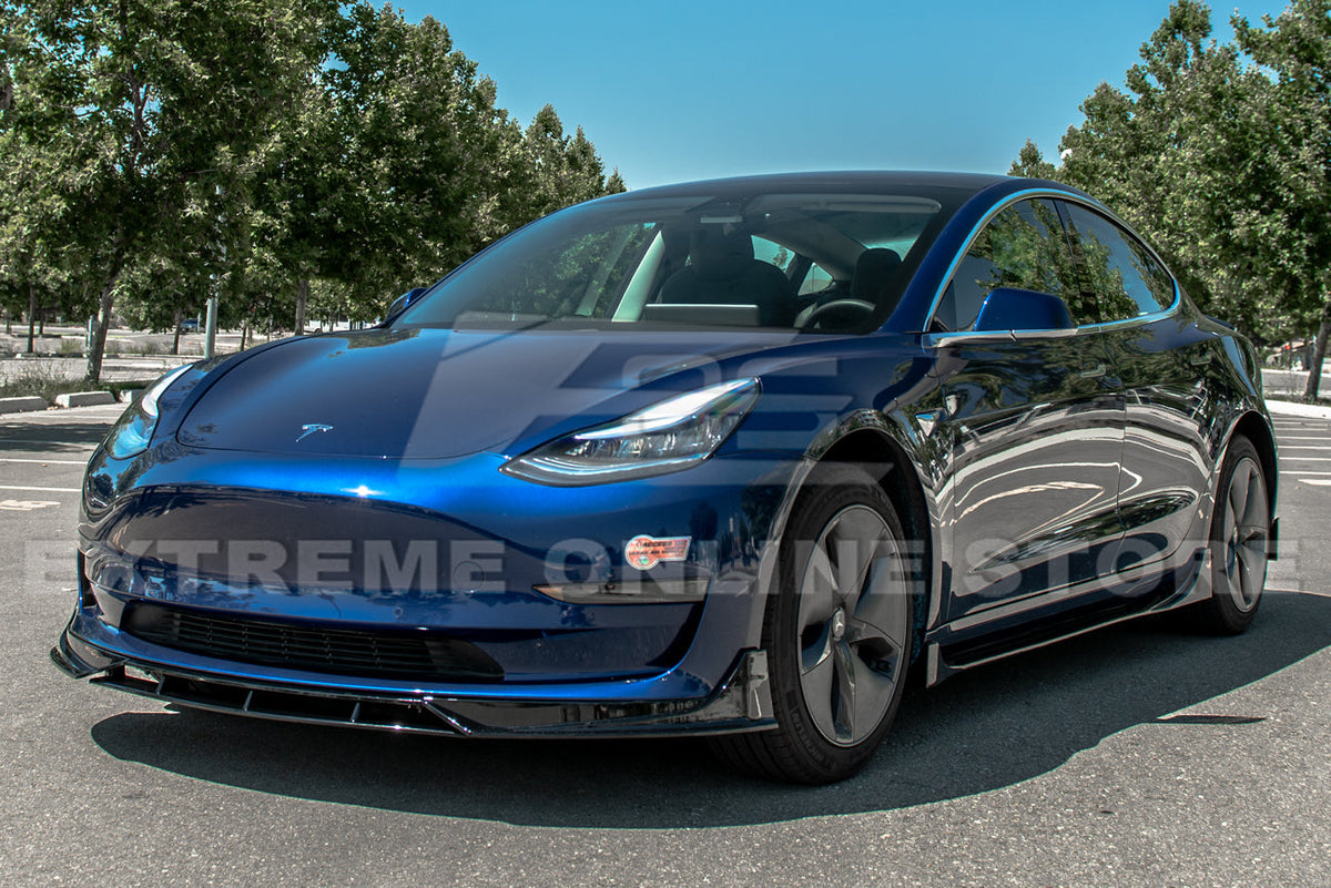 2017-23 Tesla Model 3 Performance Front Splitter & Side Skirts image 8