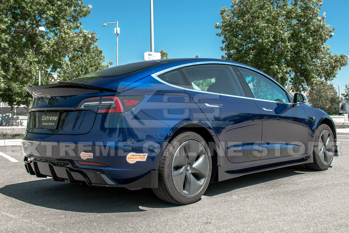 2017-23 Tesla Model 3 Performance Front Splitter & Side Skirts image 23