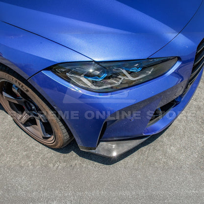 21-Up BMW G82 G83 M4 Carbon Fiber Extended Front Side Splitter image 8
