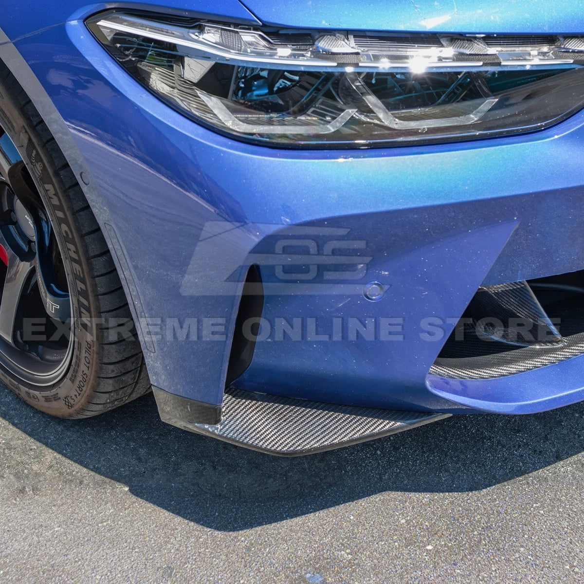 21-Up BMW G82 G83 M4 Carbon Fiber Front Side Splitter image 5