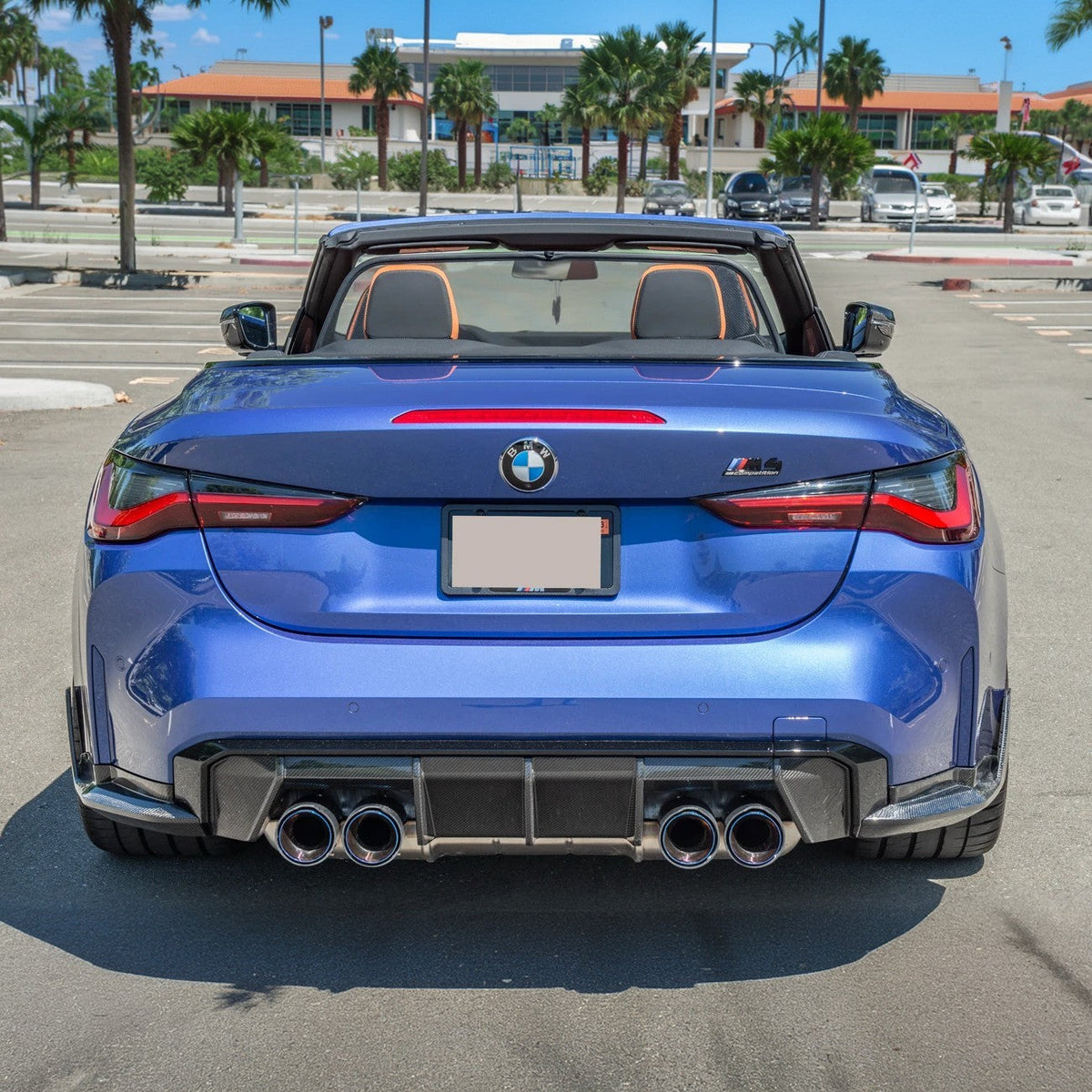 2021-Up BMW G82 G83 M4 M-Performance Rear Apron Lip Splitter image 2