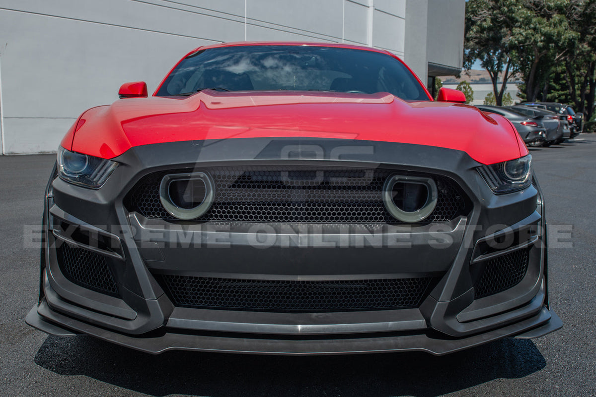 2015-17 Ford Mustang GT500 Conversion Front Bumper Kit (W/LED Grille) image 5