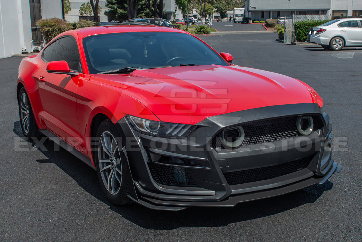 2015-17 Ford Mustang GT500 Conversion Front Bumper Kit (W/LED Grille) image 8