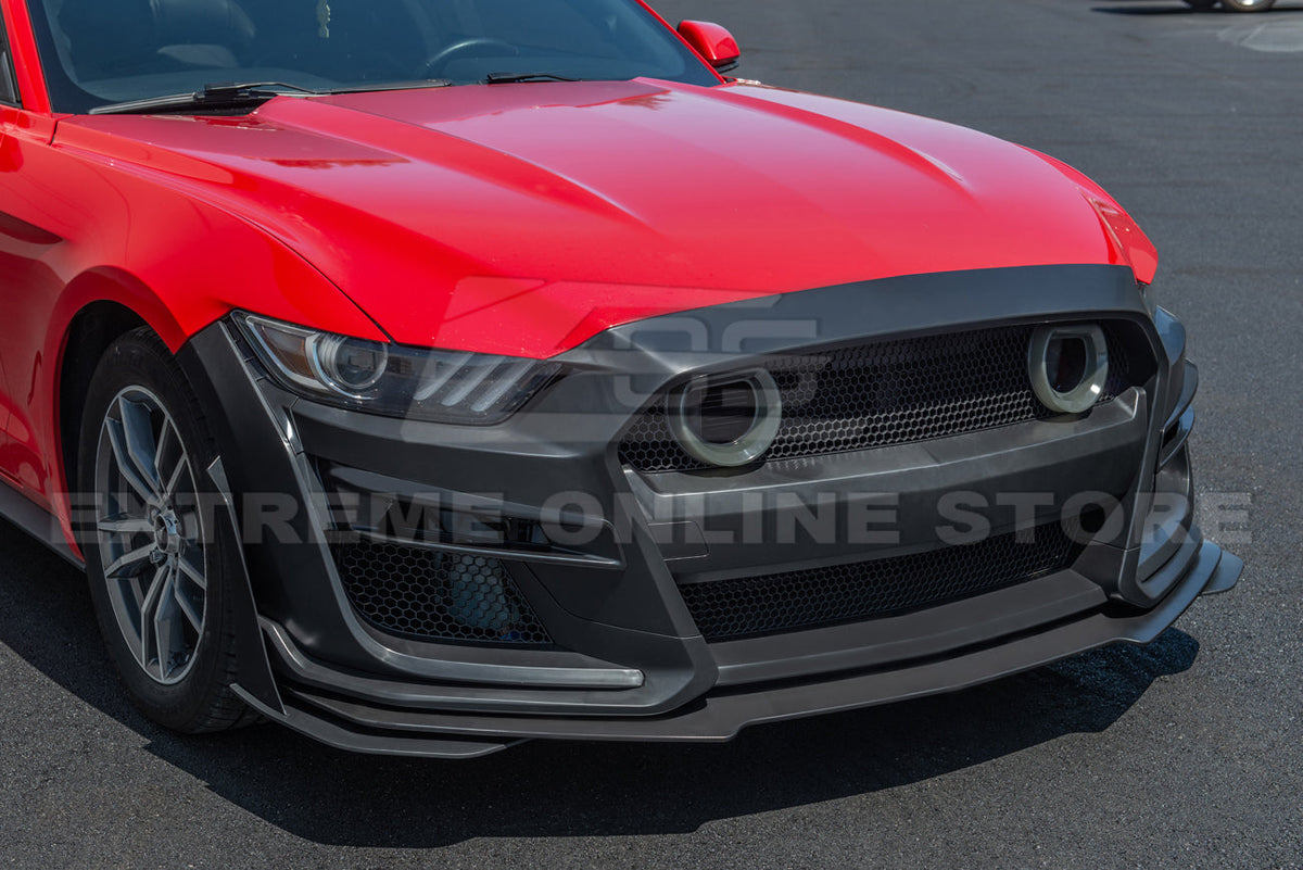 2015-17 Ford Mustang GT500 Conversion Front Bumper Kit (W/LED Grille) image 7