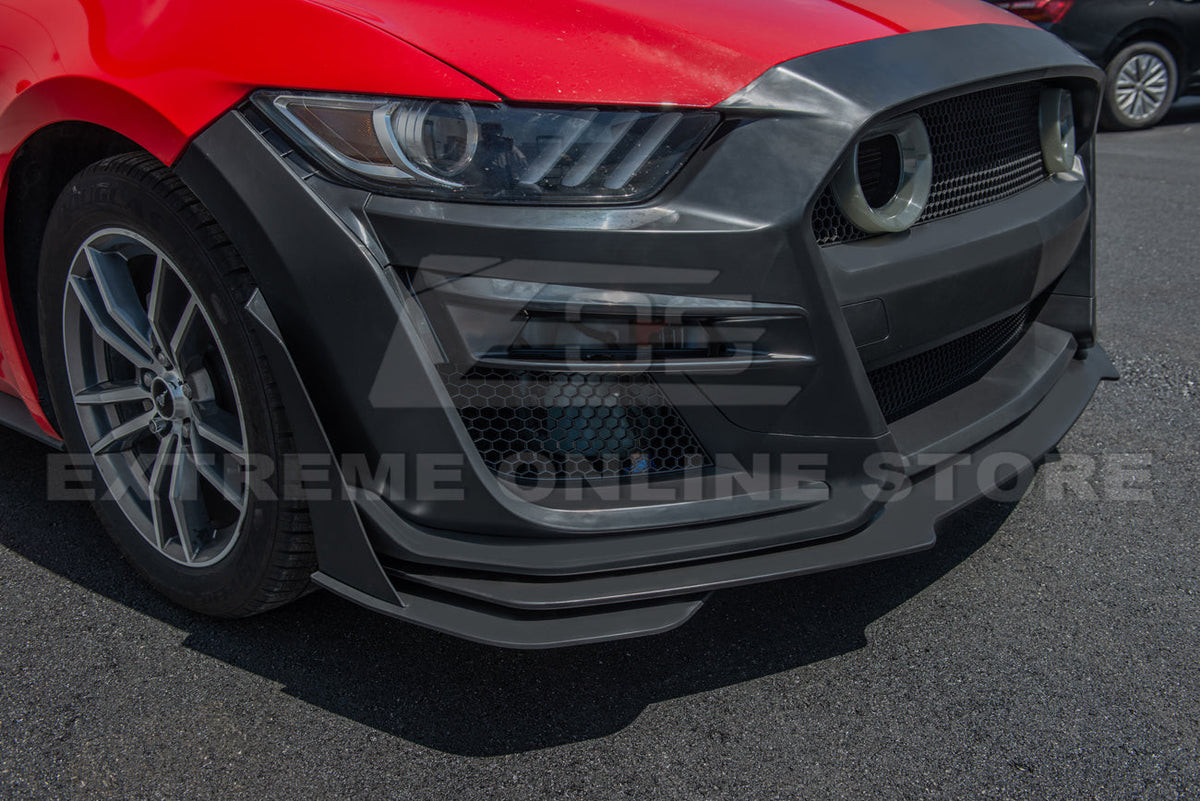 2015-17 Ford Mustang GT500 Conversion Front Bumper Kit (W/LED Grille) image 11