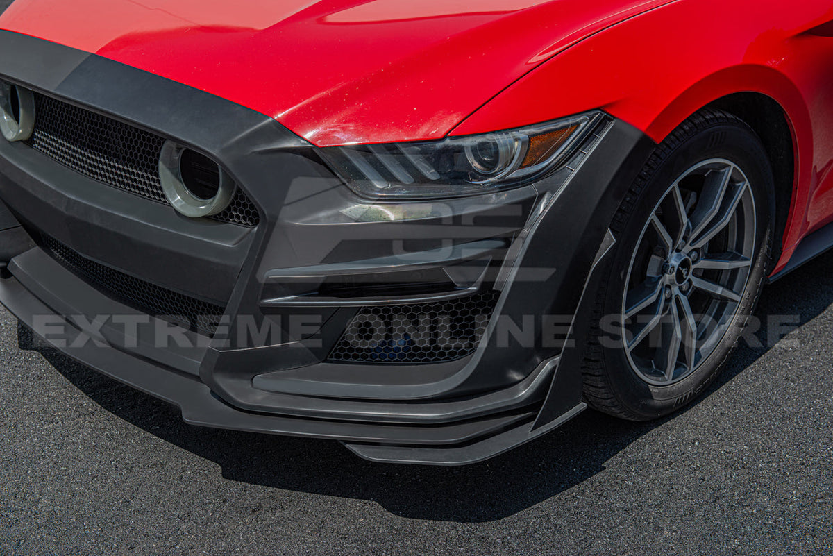 2015-17 Ford Mustang GT500 Conversion Front Bumper Kit (W/LED Grille) image 10