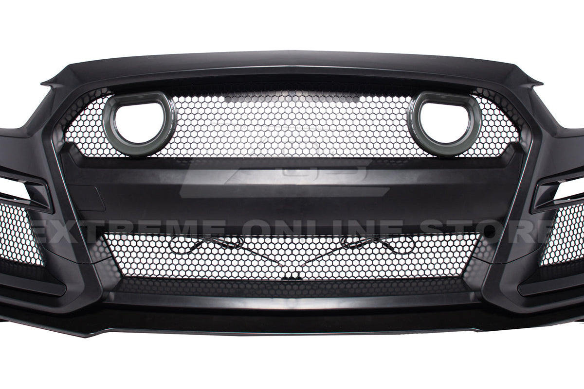 2015-17 Ford Mustang GT500 Conversion Front Bumper Kit (W/LED Grille) image 14