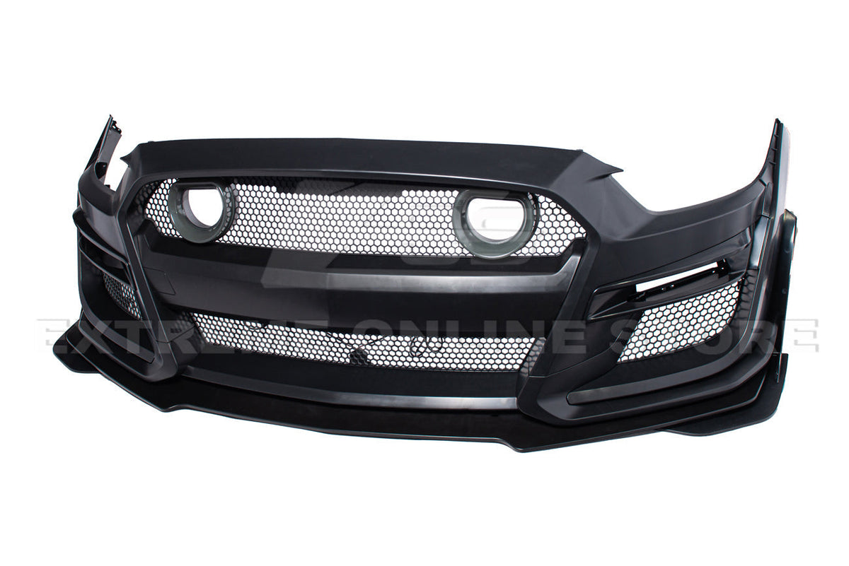 2015-17 Ford Mustang GT500 Conversion Front Bumper Kit (W/LED Grille) image 16