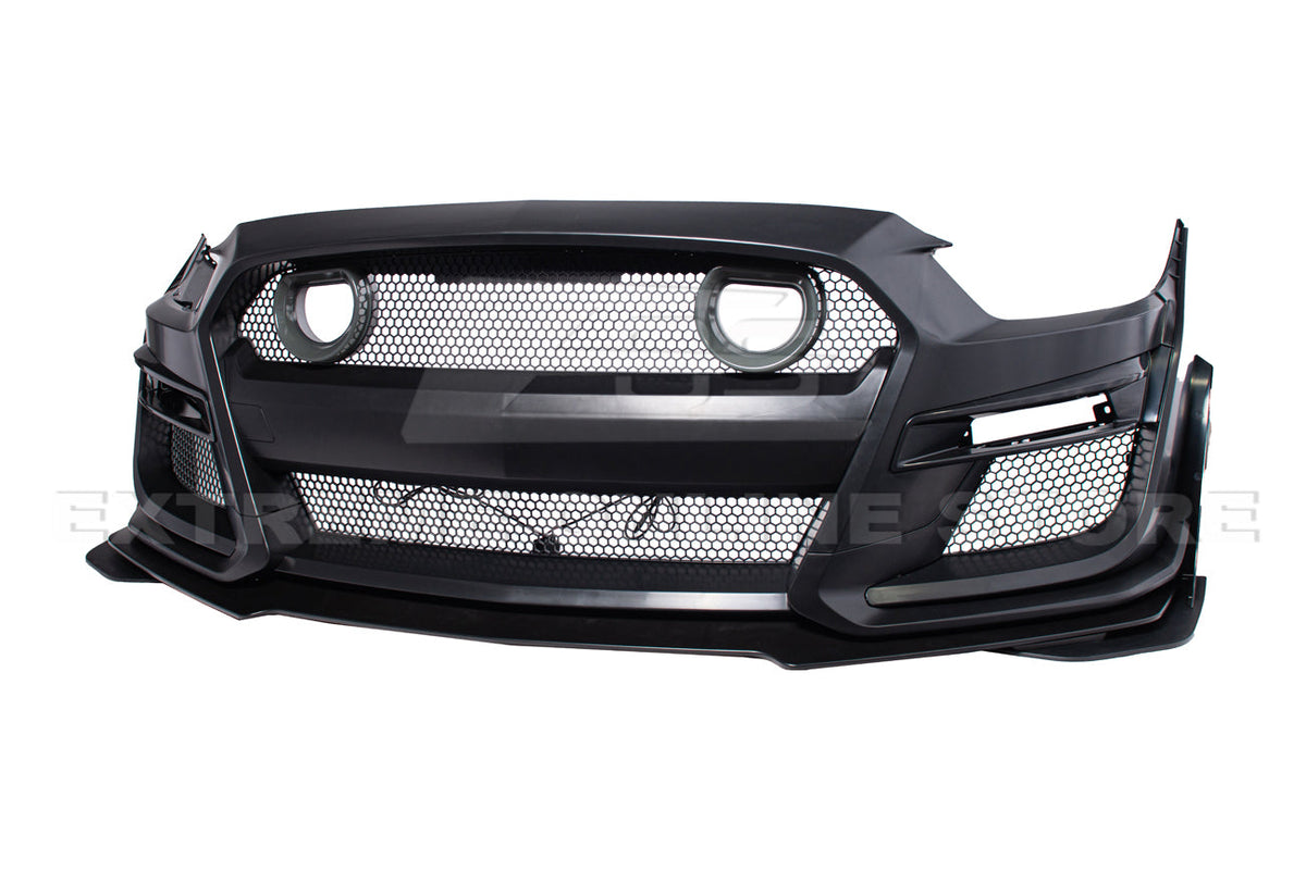 2015-17 Ford Mustang GT500 Conversion Front Bumper Kit (W/LED Grille) image 17