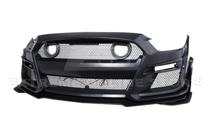 2015-17 Ford Mustang GT500 Conversion Front Bumper Kit (W/LED Grille) image 17