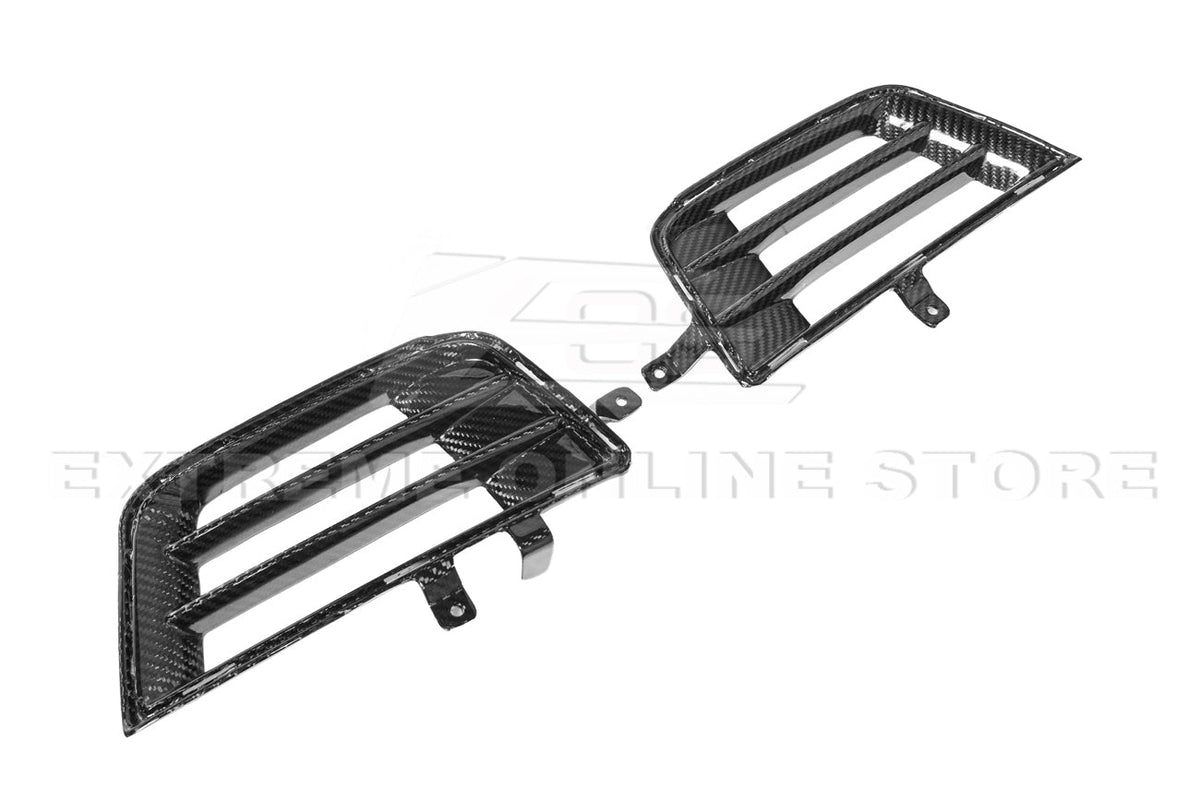 2016-19 Cadillac ATS-V Dry Carbon Fiber Front Grille Accent Bezel Insert image 3