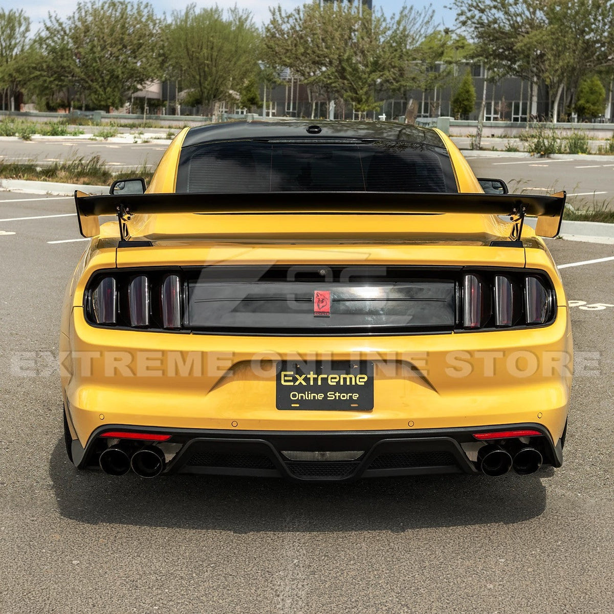 2015-23 Ford Mustang GT500 Track Pack Style DRY CARBON FIBER Rear Spoiler High Wing image 24