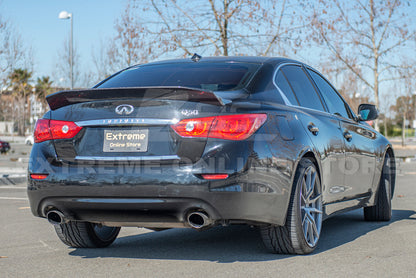 2014-Up Infiniti Q50 Carbon Fiber Rear Trunk Wing Spoiler image 10
