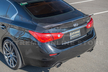 2014-Up Infiniti Q50 Carbon Fiber Rear Trunk Wing Spoiler image 9