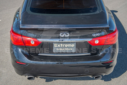 2014-Up Infiniti Q50 Carbon Fiber Rear Trunk Wing Spoiler image 7