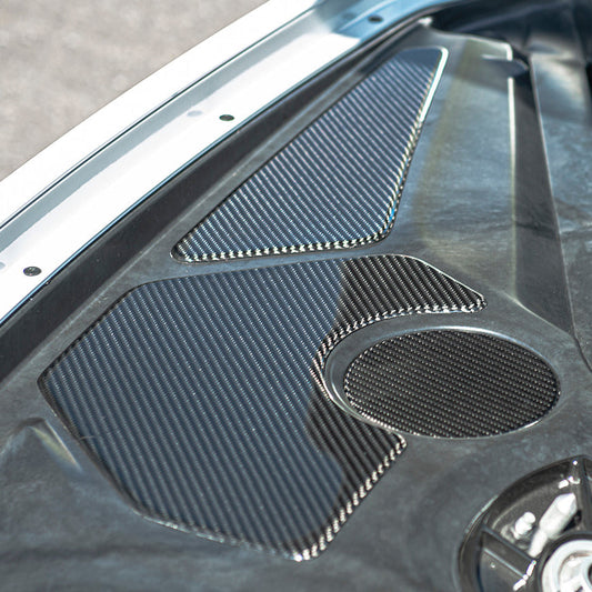 Corvette C8 Engine Bay DRY CARBON FIBER Panel Accent Covers image 1